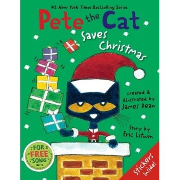 Pete the Cat Saves Christmas: Includes Sticker Sheet! a Christmas Holiday Book f - Picture 1 of 3